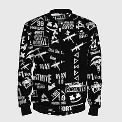 Мужской бомбер Черно белые логотипы игр