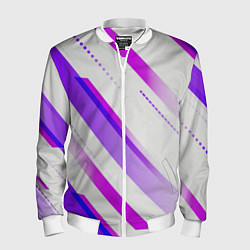 Мужской бомбер Color white pink