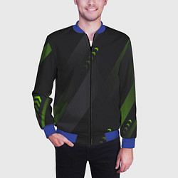 Бомбер мужской Color black green, цвет: 3D-синий — фото 2