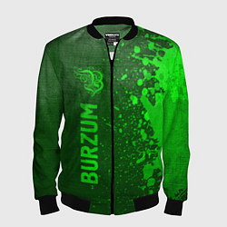 Мужской бомбер Burzum - green gradient по-вертикали