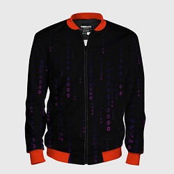 Бомбер мужской Color black pink, цвет: 3D-красный
