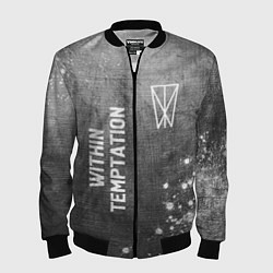 Мужской бомбер Within Temptation - grey gradient вертикально