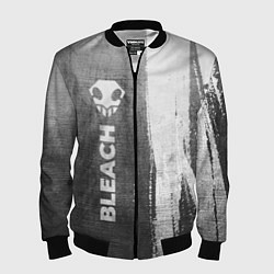 Мужской бомбер Bleach - grey gradient по-вертикали