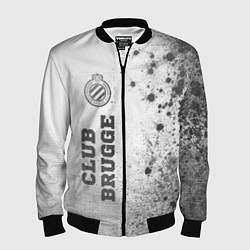 Бомбер мужской Club Brugge - white gradient по-вертикали, цвет: 3D-черный