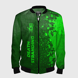 Мужской бомбер Death Stranding - green gradient по-вертикали
