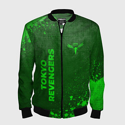 Мужской бомбер Tokyo Revengers - green gradient вертикально