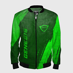 Мужской бомбер Genesis - green gradient вертикально