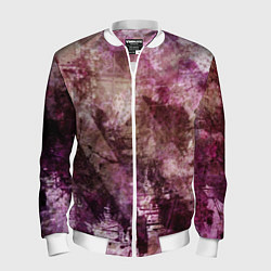 Мужской бомбер Абстракция - dark trash atom with violet