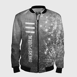 Бомбер мужской OneRepublic - grey gradient по-вертикали, цвет: 3D-черный
