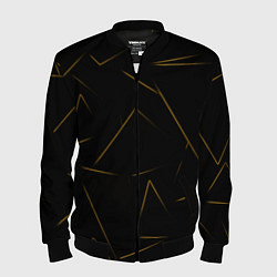 Бомбер мужской Color yellow line, цвет: 3D-черный