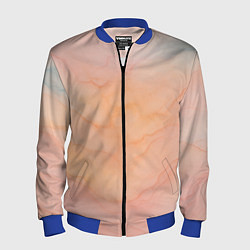 Мужской бомбер Нежный персиковый