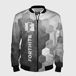 Бомбер мужской Fortnite - grey gradient по-вертикали, цвет: 3D-черный