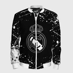 Мужской бомбер Real Madrid белые краски