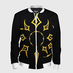 Мужской бомбер Этнический паттерн на черном