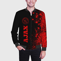 Бомбер мужской Ajax - red gradient по-вертикали, цвет: 3D-черный — фото 2