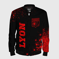 Мужской бомбер Lyon - red gradient вертикально