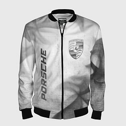 Бомбер мужской Porsche - white gradient вертикально, цвет: 3D-черный