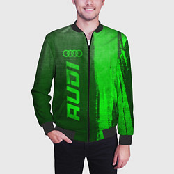 Бомбер мужской Audi - green gradient по-вертикали, цвет: 3D-черный — фото 2