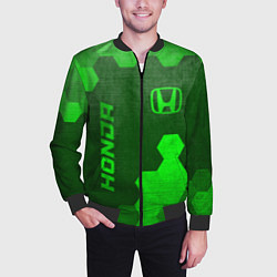 Бомбер мужской Honda - green gradient вертикально, цвет: 3D-черный — фото 2