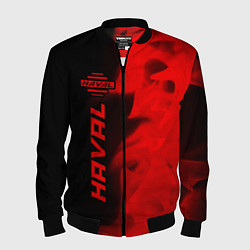 Мужской бомбер Haval - red gradient по-вертикали