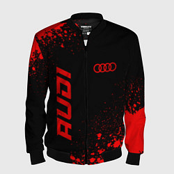 Бомбер мужской Audi - red gradient вертикально, цвет: 3D-черный