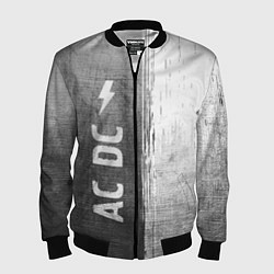 Мужской бомбер AC DC - grey gradient по-вертикали
