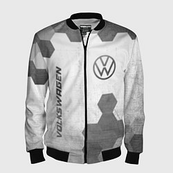 Мужской бомбер Volkswagen - white gradient вертикально
