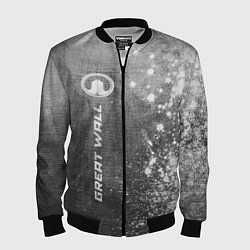 Бомбер мужской Great Wall - grey gradient по-вертикали, цвет: 3D-черный