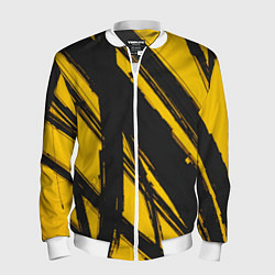 Мужской бомбер Абстракция на желтом