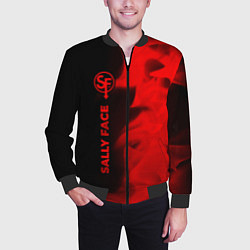 Бомбер мужской Sally Face - red gradient по-вертикали, цвет: 3D-черный — фото 2
