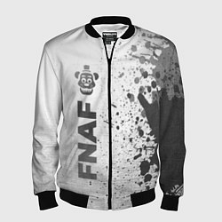 Мужской бомбер FNAF - white gradient по-вертикали