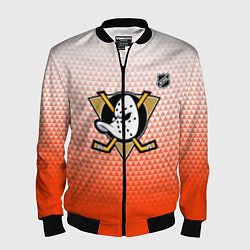 Мужской бомбер Анахайм Дакс - оранжевая геометрия