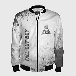 Мужской бомбер Fall Out Boy - white gradient вертикально