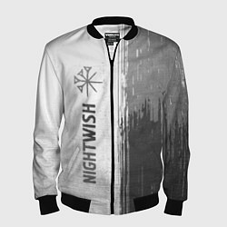 Бомбер мужской Nightwish - white gradient по-вертикали, цвет: 3D-черный