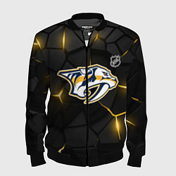 Бомбер мужской Нэшвилл Предаторз - НХЛ хоккей, цвет: 3D-черный