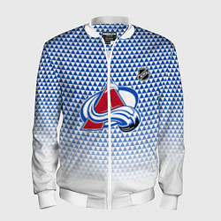 Бомбер мужской Колорадо Эвеланш - геометрический градиент, цвет: 3D-белый