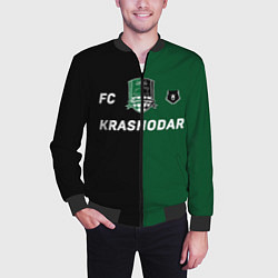Бомбер мужской Krasnodar football, цвет: 3D-черный — фото 2