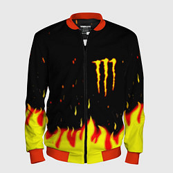 Мужской бомбер Monster energy fire steel