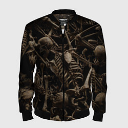 Мужской бомбер Человеческие кости