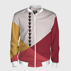 Бомбер мужской Колор-блок фруктовый чиа пудинг, цвет: 3D-белый