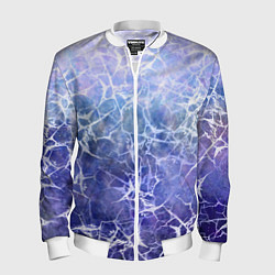 Бомбер мужской Абстракция - white web on blue background, цвет: 3D-белый