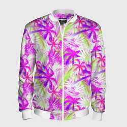 Мужской бомбер Palm tree pink
