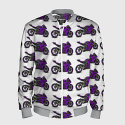 Мужской бомбер Motorcycle purple