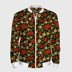 Бомбер мужской Традиционный русский узор, цвет: 3D-белый