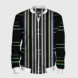 Бомбер мужской Neon yellow blue white, цвет: 3D-белый