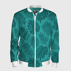 Мужской бомбер Тропические листья - паттерн