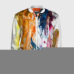 Мужской бомбер Разноцветные мазки кисти на палитре художника