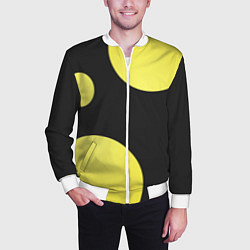 Бомбер мужской Лава лампа макро баланс абстракция, цвет: 3D-белый — фото 2
