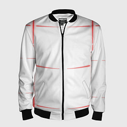 Мужской бомбер Color white red stripes