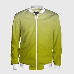 Бомбер мужской Градиент лаймовый, цвет: 3D-белый